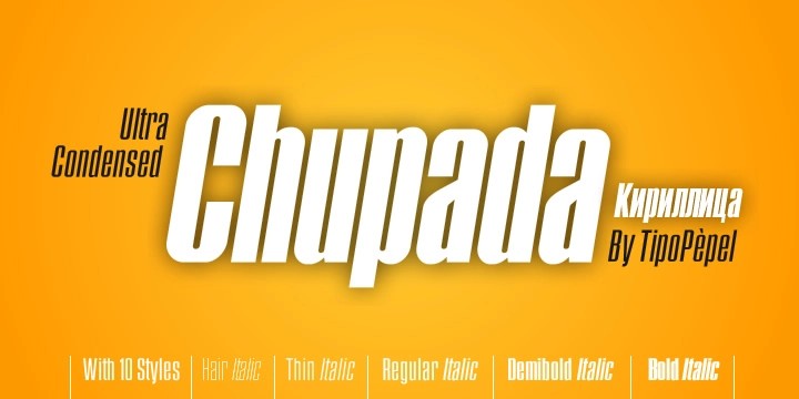 Шрифт Chupada